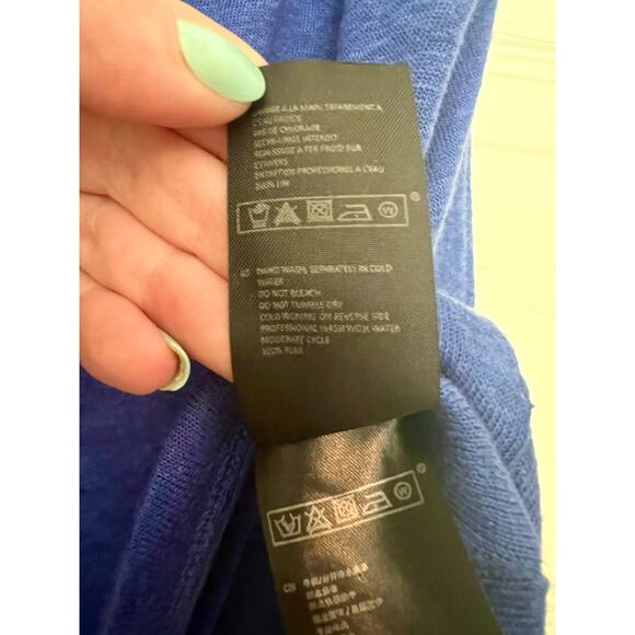 Ba&sh Boxy Short Crop Tank Top Blue Sleeveless Size 0 Designer Luxury Brand - Picture 6 of 7